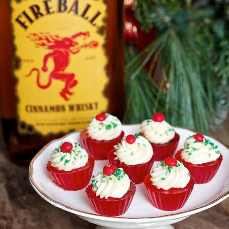 Fireball Jello Shot Cupcakes