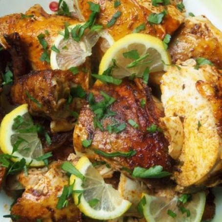 Roasted Chicken with Lemon and Annatto