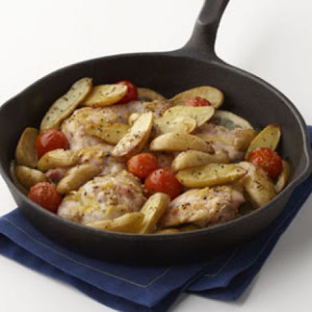 Skillet-Roasted Lemon Chicken with Potatoes Recipe