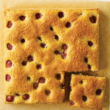 Olive Oil Cake with Red Grapes