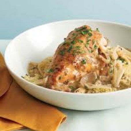 Slow-Cooker Garlic Chicken with Couscous