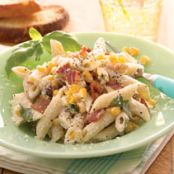 Creamy Penne with Corn and Bacon