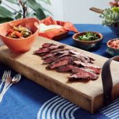 Steak Fajitas with Guacamole and Fixings