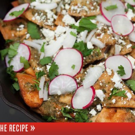 Skillet Chilaquiles with Tomatillo Sauce