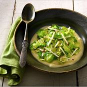 BRUSSELS SPROUTS w/MUSTARD APPLE PUREE