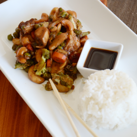 Cashew Chicken in Crockpot or Skillet