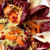 Persimmon Salad with Pomegranate and Walnuts