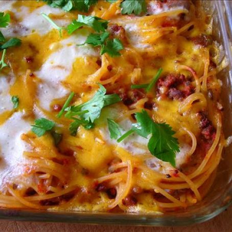 Southwestern Baked Spaghetti