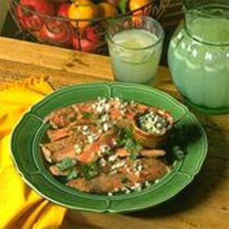 Grilled Skirt Steak with Onion-Cilantro Relish