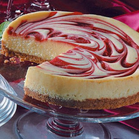 STRAWBERRY SWIRL CHEESECAKE