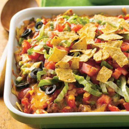 Beef and Bean Taco Casserole Recipe from