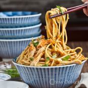 Peanut Sesame Noodles with Sriracha