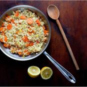 BROWN RICE PILAF w/CARROTS & LEEKS