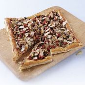 Shiitake and Roasted Red Pepper Puff Pastry Tart