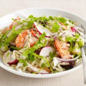 Spinach-Orzo Salad with Shrimp