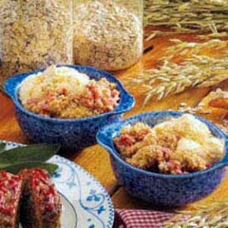 Strawberry Rhubarb Crunch Recipe