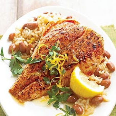 Cajun Snapper with Red Beans and Rice
