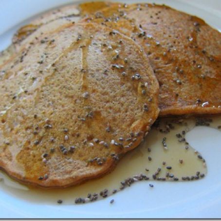 Honey Whole Wheat Chia Seed Pancakes