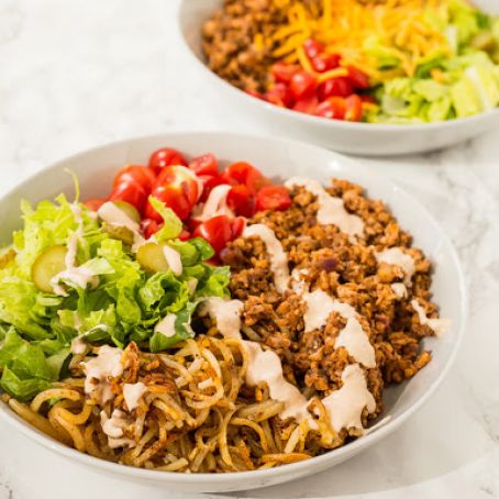 Cauliflower Hamburger Bowls