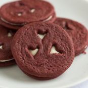 Red Velvet Heart Sandwich Cookies