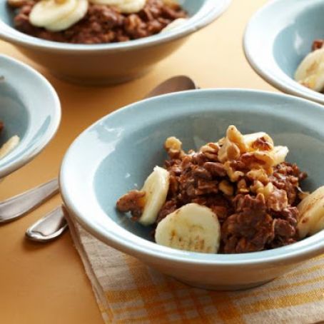 Hot Chocolate Banana-Nut Oatmeal