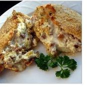 Feta and Bacon Stuffed Chicken with Onion Mashed Potatoes