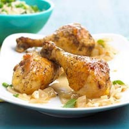 Drumsticks with Peas and Rice