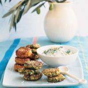 Chickpea Fritters with Tzatziki