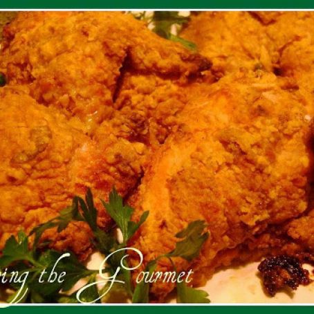 Living the Gourmet Oven Fried Chicken