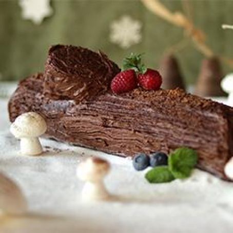 Bûche de Noël à la crème au beurre