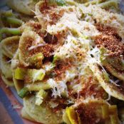 Artichoke Leaf Pasta with Leek ‘Carbonara’