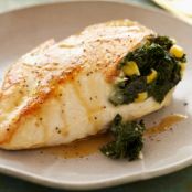 Spicy Kale and Corn Stuffed Chicken Breasts