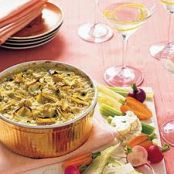 Baked Artichoke Dip with Winter Crudites