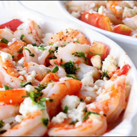 Roasted Shrimp, Tomatoes & Feta Bake