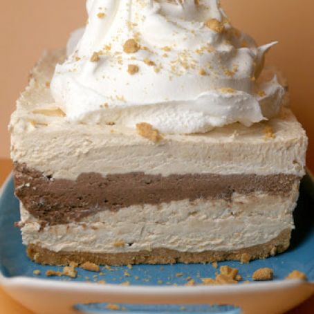 Chocolate & Peanut Butter Ribbon Dessert