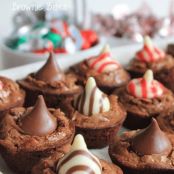 Hershey Kissed Brownie Bites