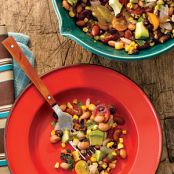 Pinto, Black, and Red Bean Salad with Grilled Corn and Avocado
