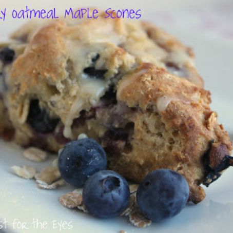 Blueberry Oatmeal Maple Scones