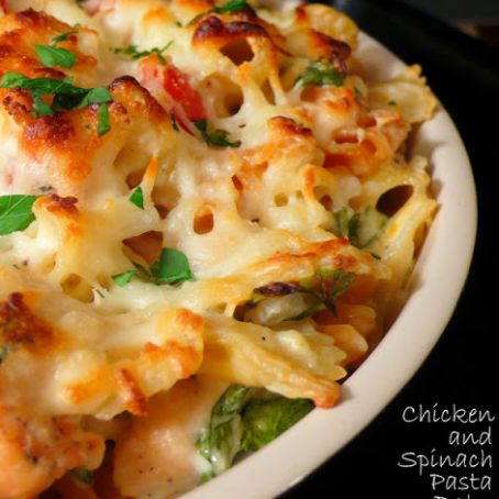 Chicken and Spinach Pasta Bake