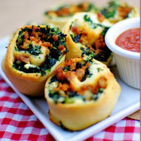Spinach & Sausage Pinwheels