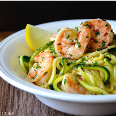 Skinny Shrimp Scampi with Zucchini Noodles