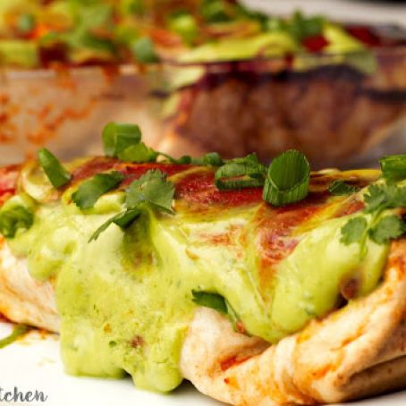 White Bean and Avocado Baked Burrito