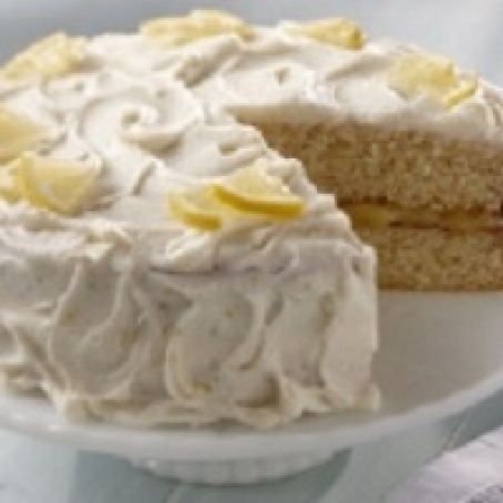 Lemon Layer Cake with Lemon Filling and Frosting