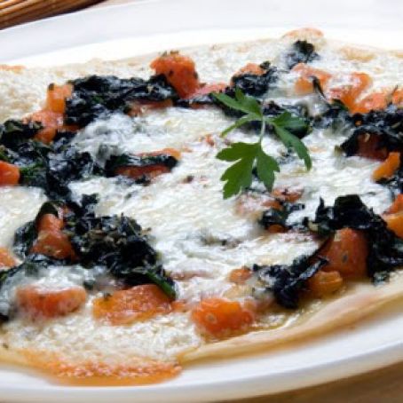 Mini pizzas de espinacas y queso