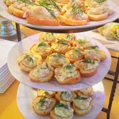 Deviled Egg & Shrimp Salad Toasts-J. Sciascia