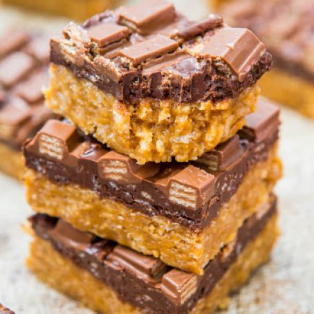 Chocolate Peanut Butter Kit Kat Crunch Bars
