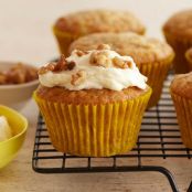 Banana Muffins with Mascarpone Cream Frosting
