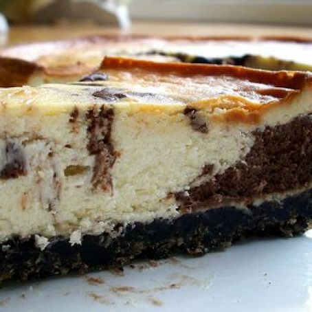 CHEESECAKE - Chocolate Marble Cheesecake with Coconut, Lemongrass, and Kaffir Lime