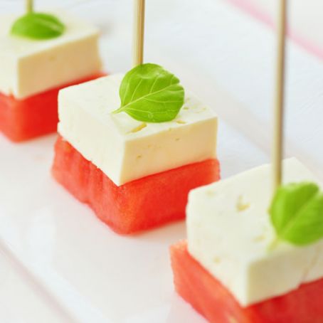 Watermelon and Feta Skewers