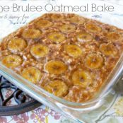 Banana Crème Brulee Oatmeal Bake (GF, DF)